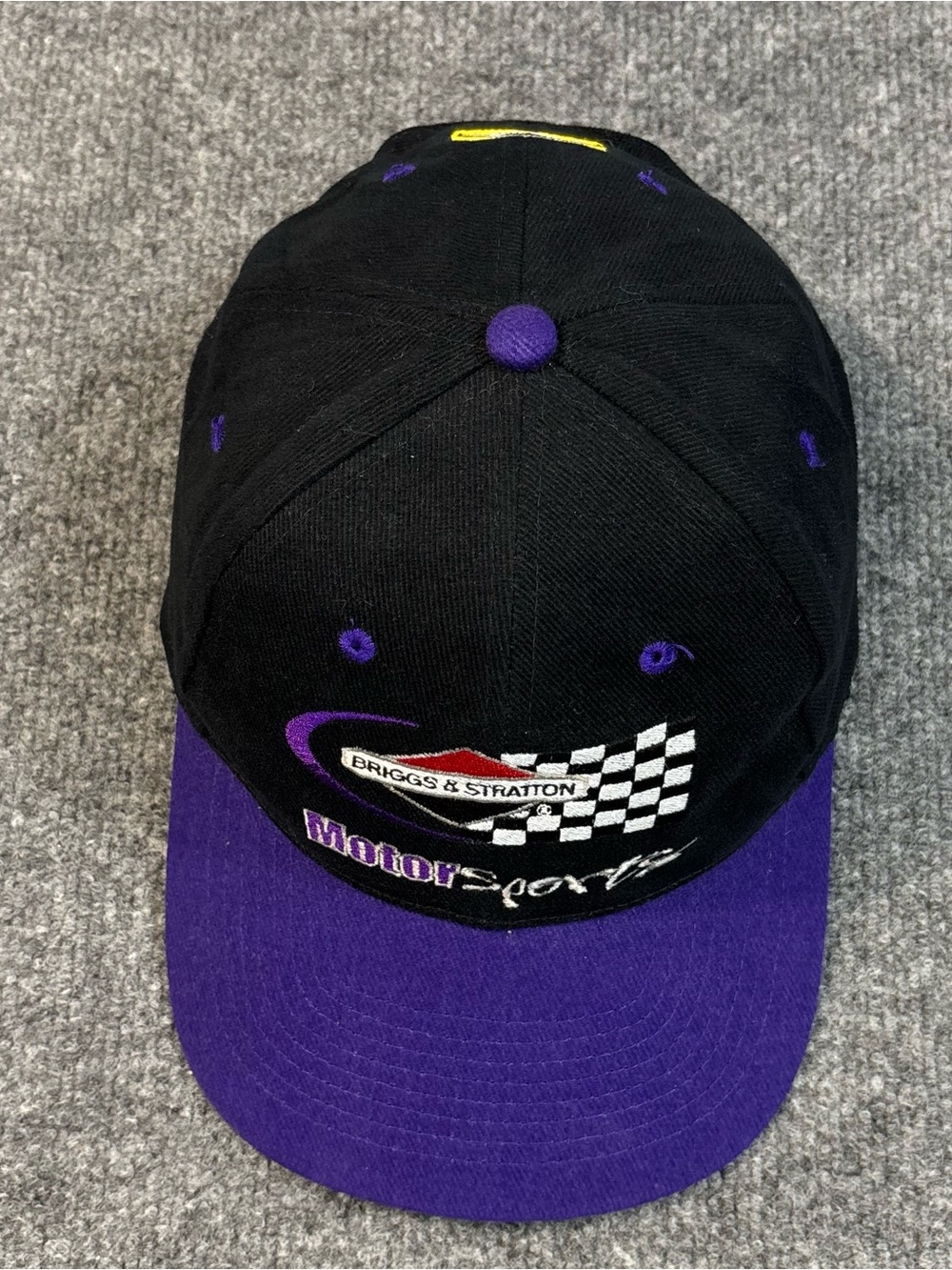Briggs & Stratton Motorsports Hat Vintage Snapback Cap Black Purple Racing 90s - Picture 11 of 13